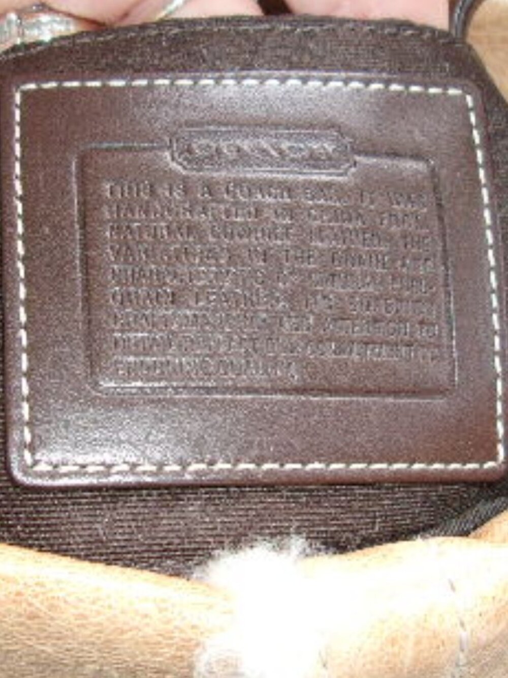 E-235 VINTAGE W/TAGS COACH SKINNY STYLE POUCH/COSMETIC BAG - Picture 11 of 15